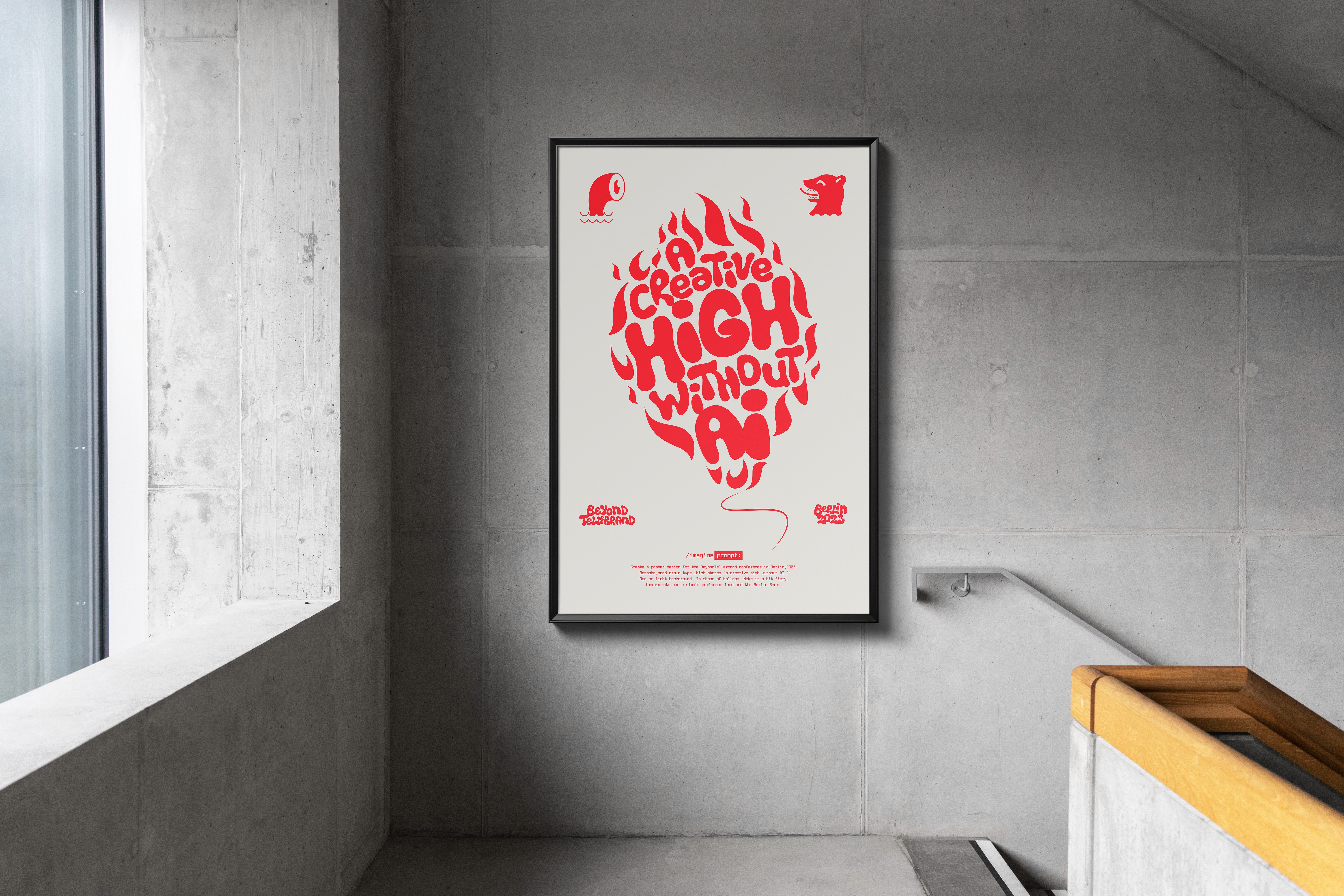 Beyond tellerrand poster in hallway