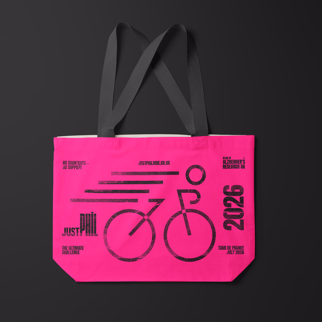 Just Phil tote bag design