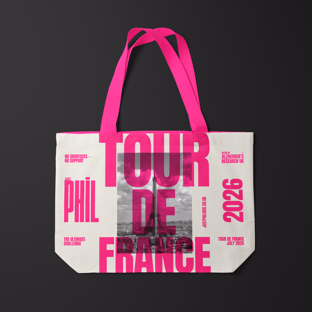 Just Phil tote bag design
