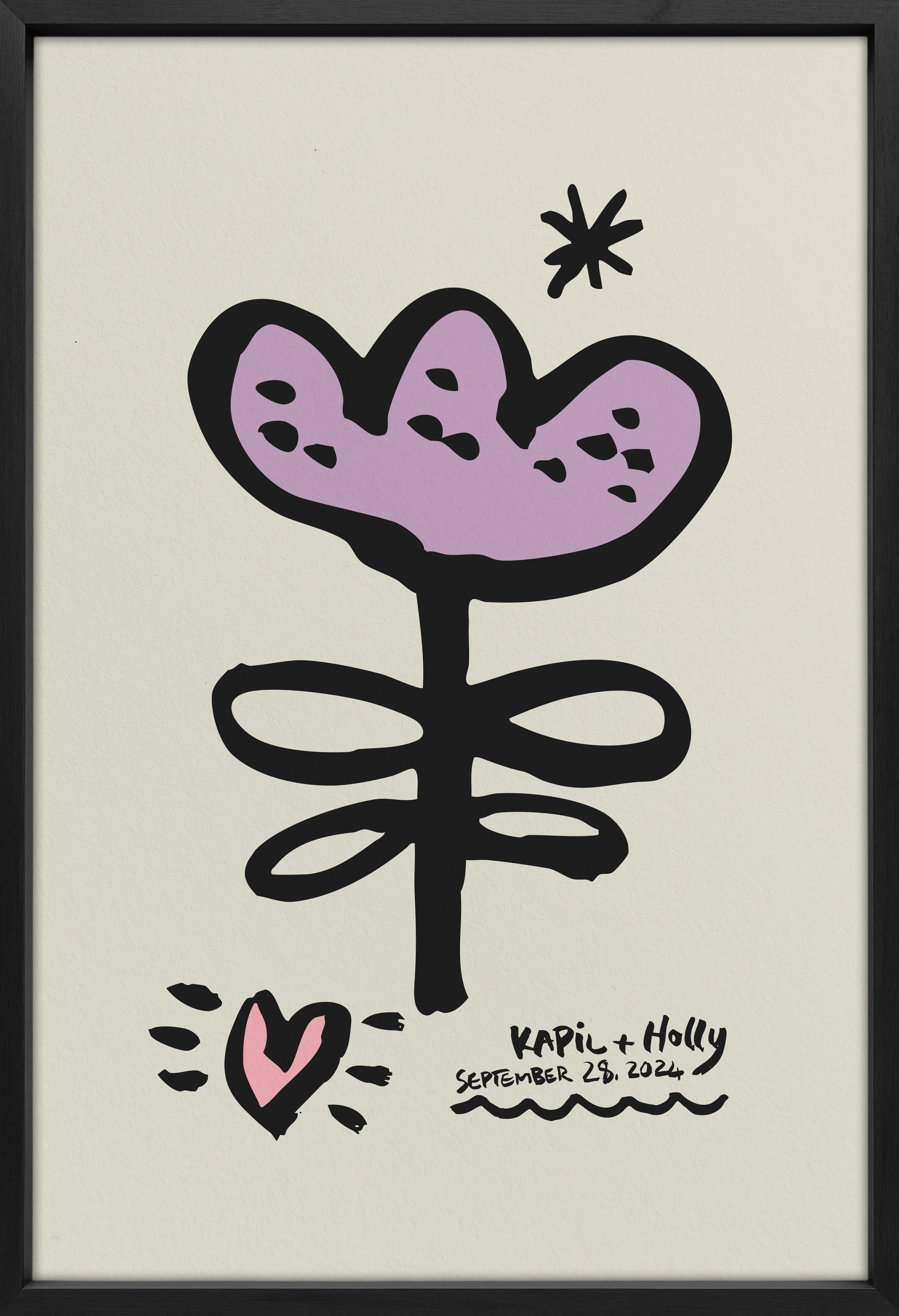 hand painted flower illustration.