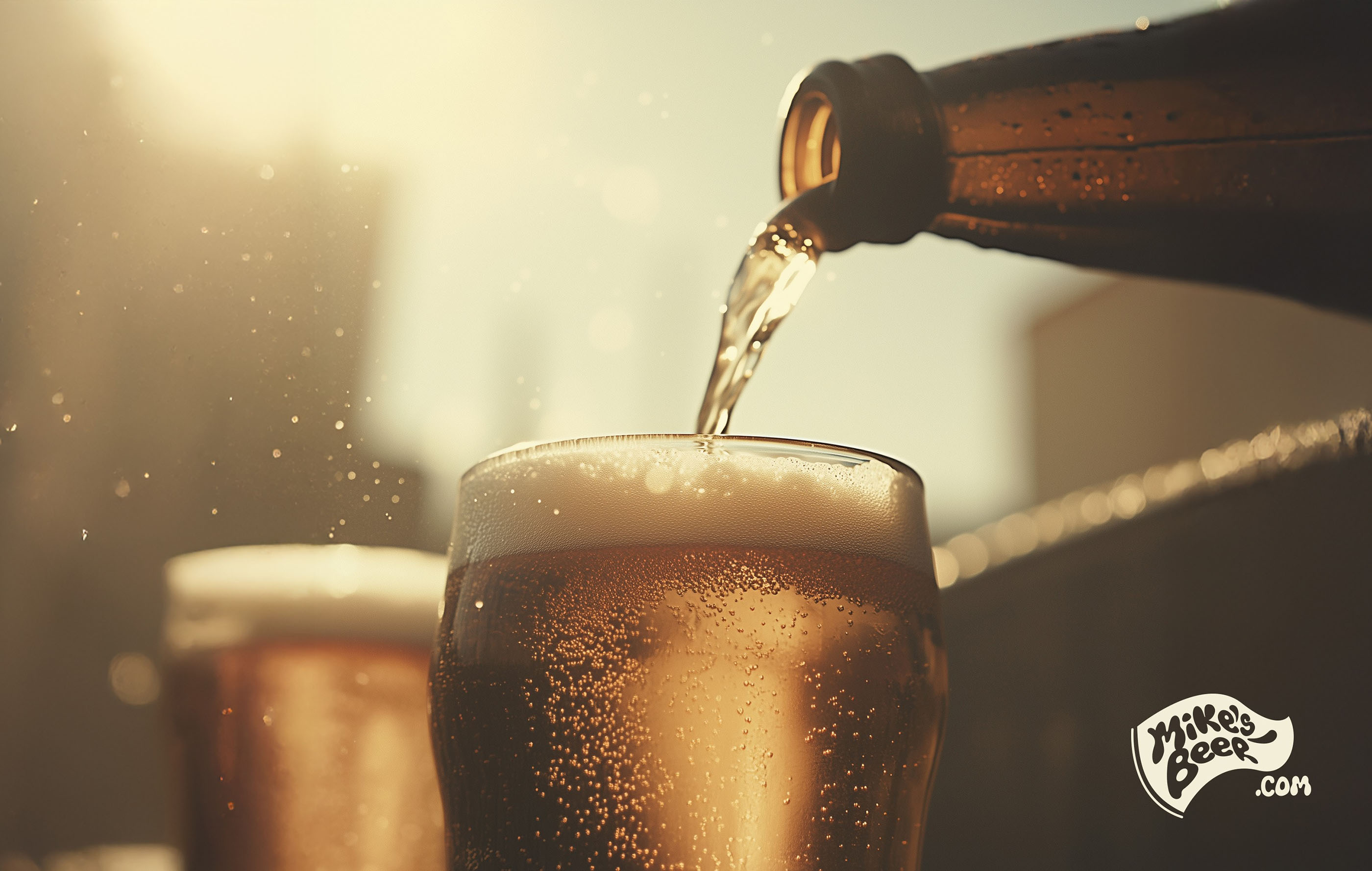 BirthLab Beer being poured from bottle